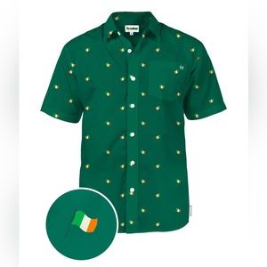 MENS Tipsy Elves Irish Flag All Over Button Up